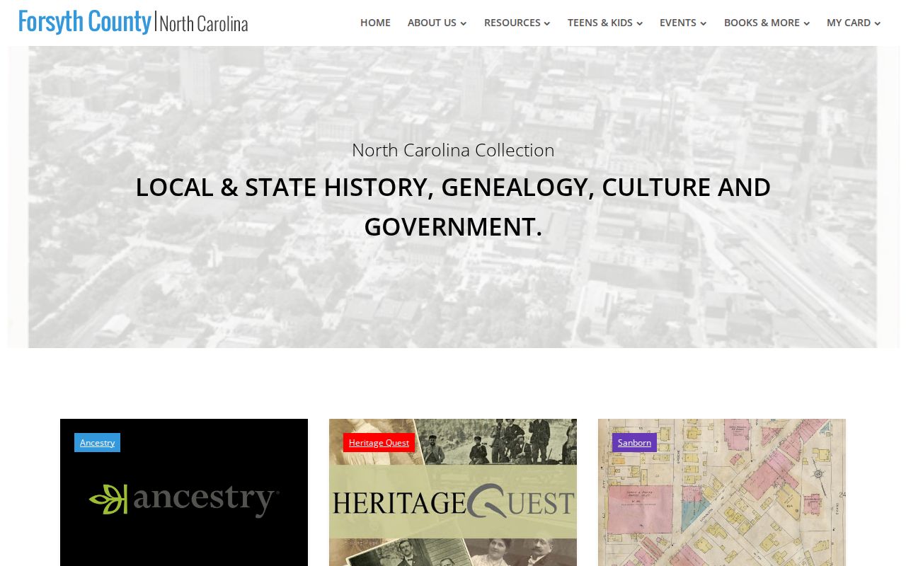 Clemmons residents directory view of the Forsyth County Library North Carolina Collection