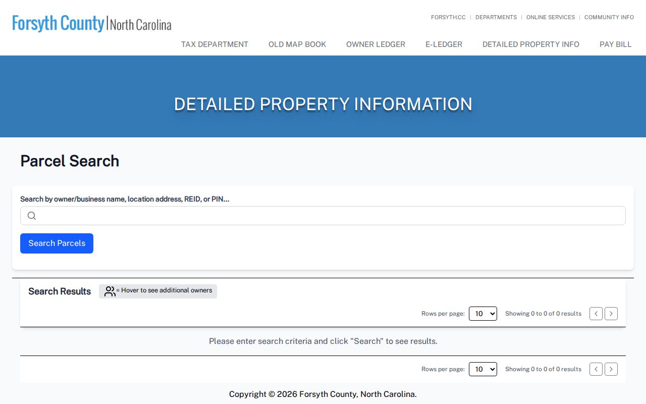 Clemmons residents directory view of the Forsyth property search