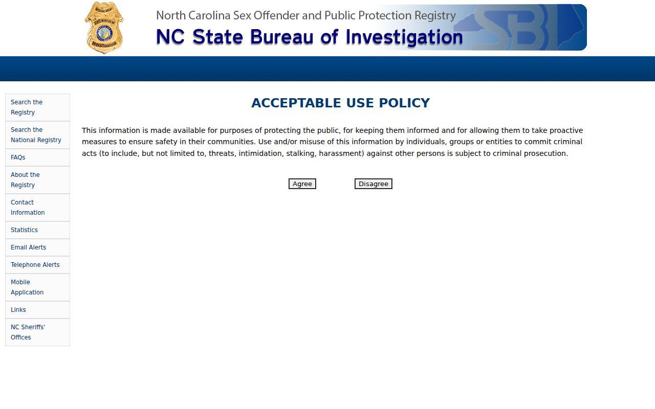 Clemmons residents directory view of North Carolina Sex Offender Registry