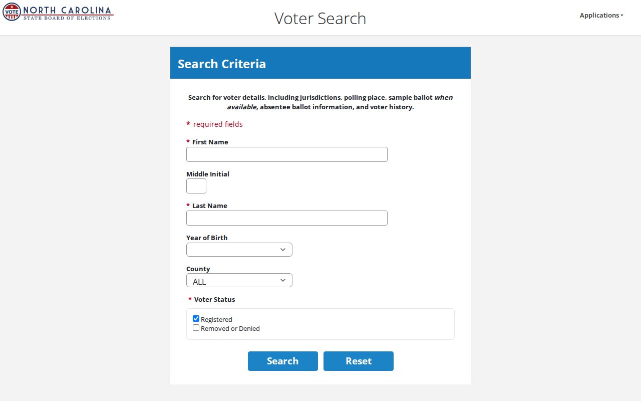 Clemmons residents directory view of North Carolina voter lookup