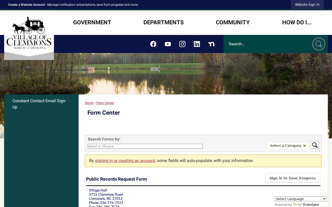 Clemmons neighbors public-record request form