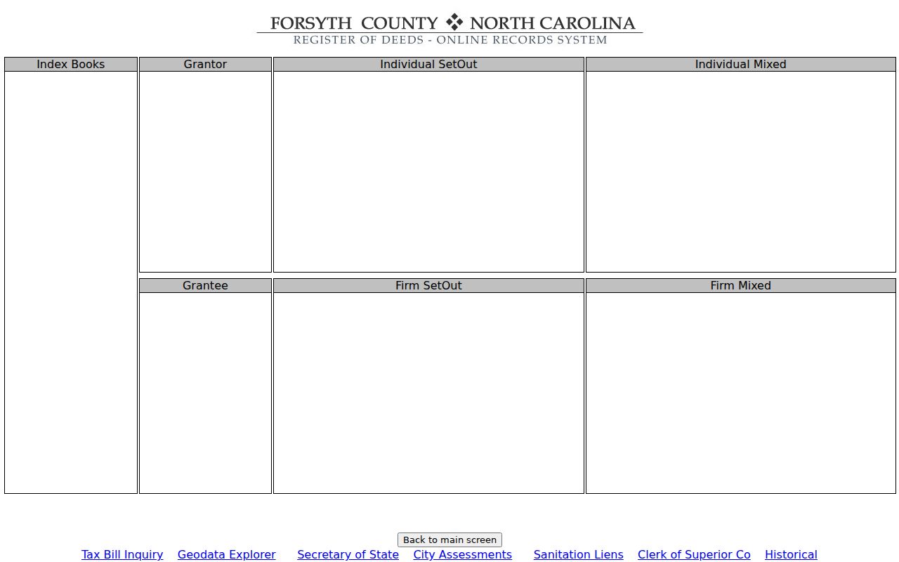 Clemmons previous residents research in the Forsyth grantor-grantee deed index
