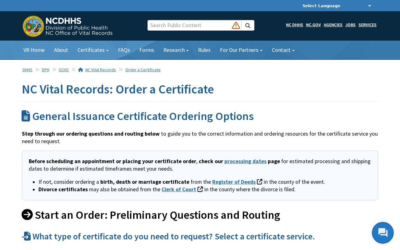Clemmons resident lookup North Carolina Vital Records order page